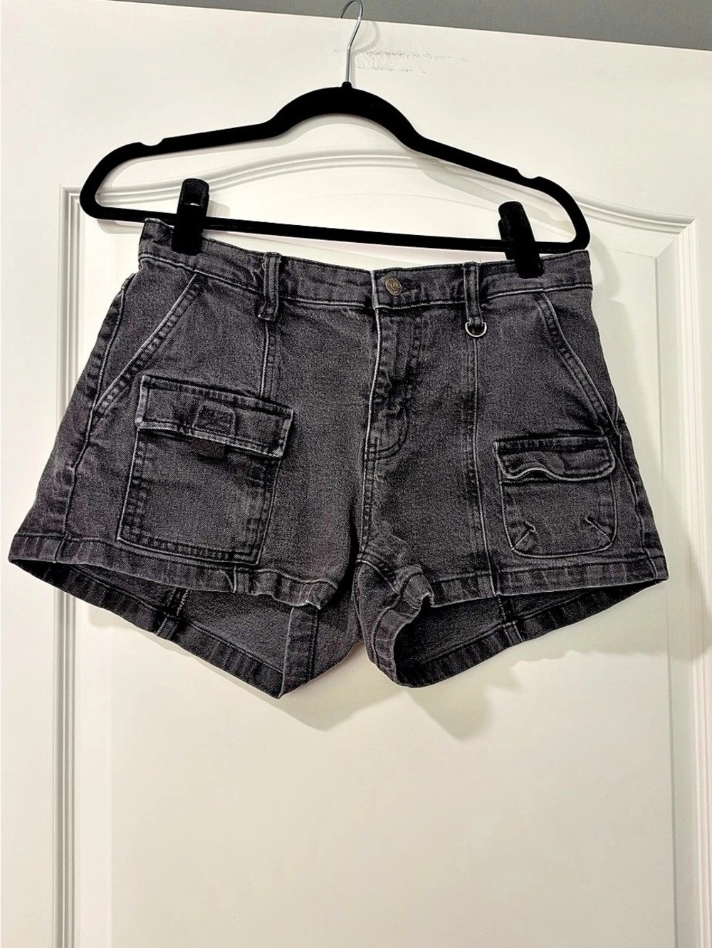 Wild Fable Mid Rise Utility Shorts Black Size Medium